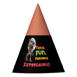 Sistersaurus Matching Sisters Dino Squad Design Party Hat
