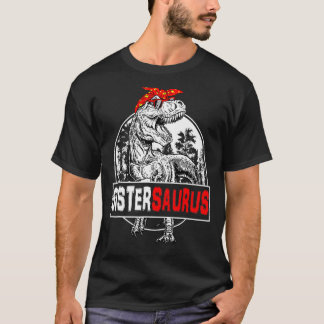 Sistersaurus Rex Dinosaur Sister Saurus Family Mat T-Shirt