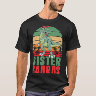 Sistersaurus Rex Dinosaur Sister Saurus Family Mat T-Shirt