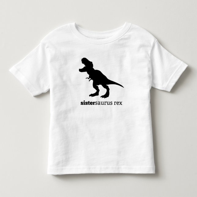 Sistersaurus rex matching family dinosaur tshirt (Front)
