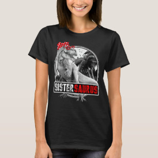 Sistersaurus T-Rex Dinosaur Sister Dinosaur T-Shirt