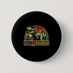 Sistersaurus T Rex Dinosaur Sister Saurus Family M 2 Inch Round Button