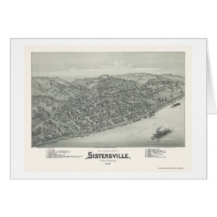 Sistersville, carte panoramique de WV - 1896