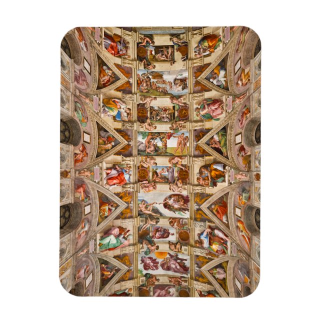 Sistine Chapel Ceiling, 1512 by Michelangelo Magnet (Vertical)