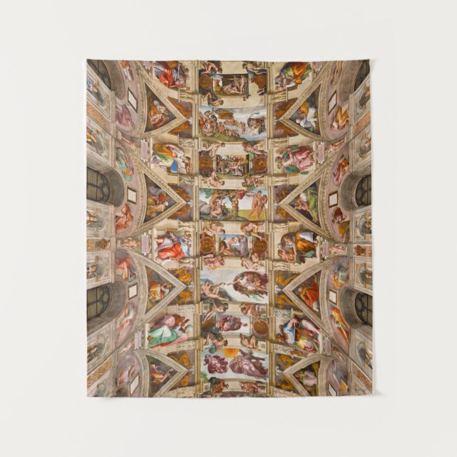 Sistine Chapel Ceiling, 1512 by Michelangelo Tapestry (Front)