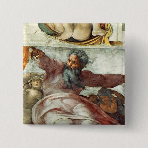 Sistine Chapel Ceiling 2 Inch Square Button