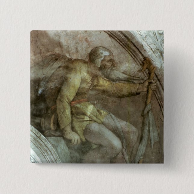 Sistine Chapel Ceiling 2 Inch Square Button (Front)