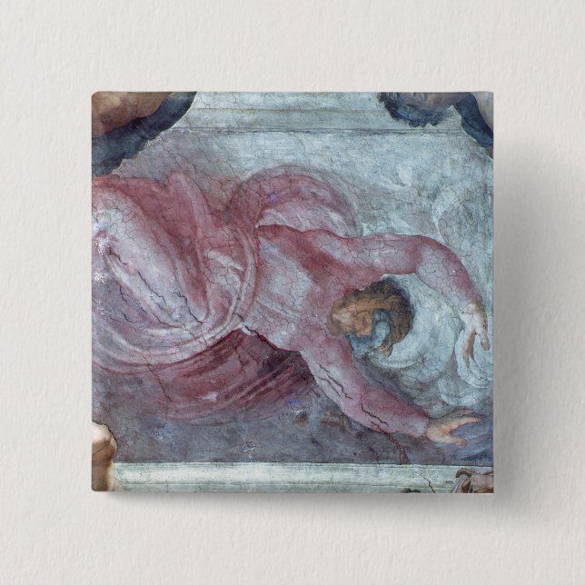 Sistine Chapel Ceiling 2 Inch Square Button (Front)