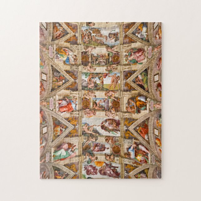 Sistine Chapel Ceiling by Michelangelo Buonarroti Jigsaw Puzzle (Vertical)