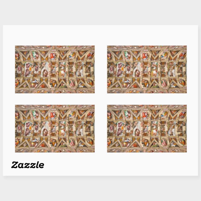 Sistine Chapel Ceiling by Michelangelo Buonarroti Sticker (Sheet)