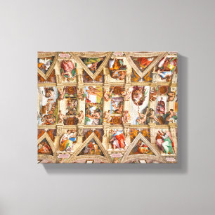 Sistine Chapel Ceiling by Michelangelo Canvas Print