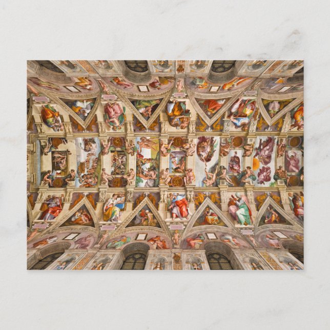 Sistine Chapel Ceiling by Michelangelo Postcard (Front)