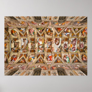 Sistine Chapel Ceiling by Michelangelo Poster