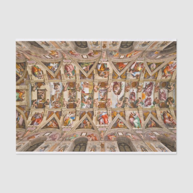 Sistine Chapel Ceiling by Michelangelo Tissue Paper (Front)