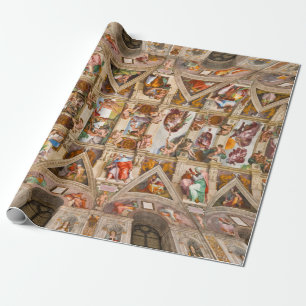 Sistine Chapel Ceiling by Michelangelo Wrapping Paper
