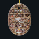 Sistine Chapel Ceiling Ceramic Ornament<br><div class="desc">For more like this, visit ... where conscientious quality is our mandate, and each work has been carefully selected in regards to historical impact, as well as importance within the individual artist's oeuvre... ... where every scan has been uploaded at a minimum of 5000x5000 pixels, and 300 dpi... suitible even...</div>