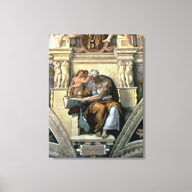 Sistine Chapel Ceiling: Cumaean Sibyl, 1510 Canvas Print (Front)