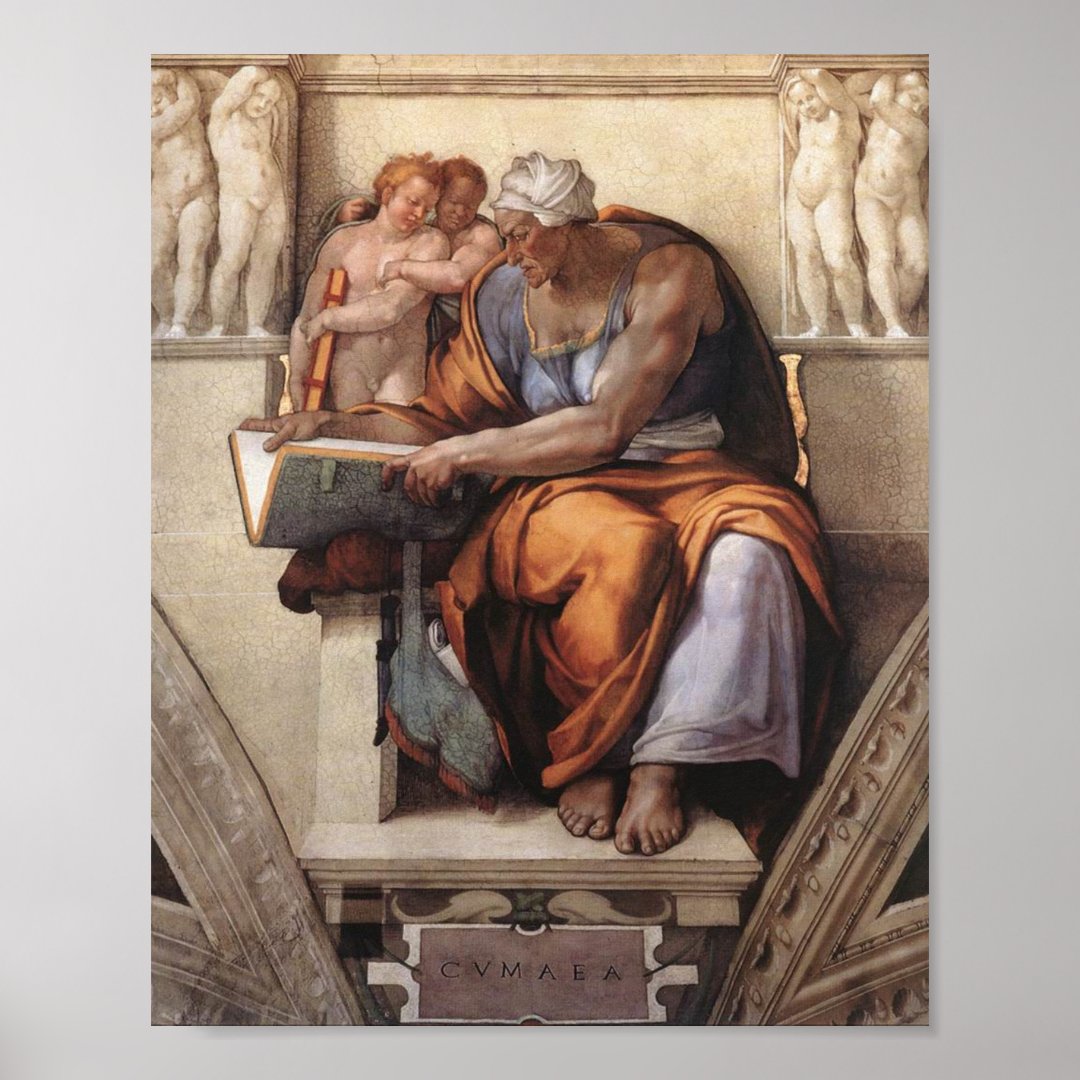 sistine-chapel-ceiling-cumaean-sibyl-michelangelo-poster-zazzle