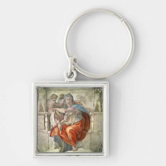Sistine Chapel Ceiling: Delphic Sibyl Keychain (Front)