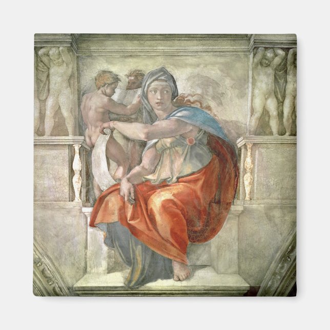 Sistine Chapel Ceiling: Delphic Sibyl Magnet (Front)
