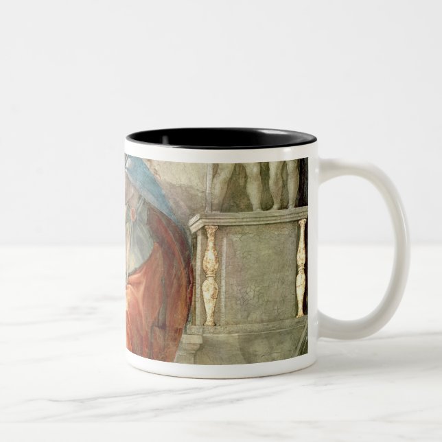 Sistine Chapel Ceiling: Delphic Sibyl Two-Tone Coffee Mug (Right)