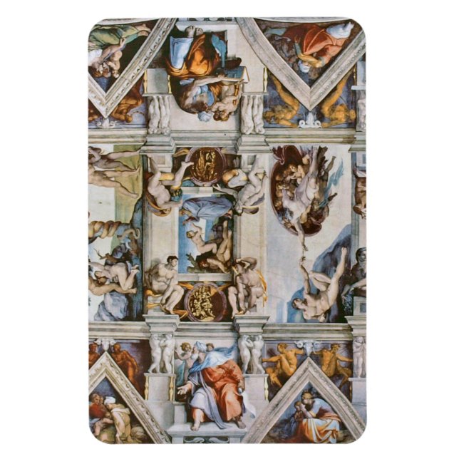 Sistine Chapel Ceiling Michelangelo Magnet (Vertical)