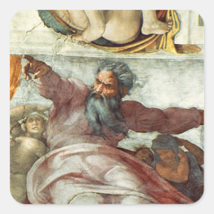 Sistine Chapel Ceiling Square Sticker
