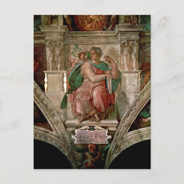 Sistine Chapel Ceiling: The Prophet Isaiah Postcard (Front)