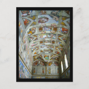 sistine chapel frame postcard