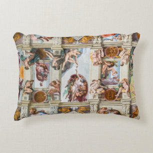 Sistine Chapel Michelangelo - Vatican, Rome, Italy Accent Pillow
