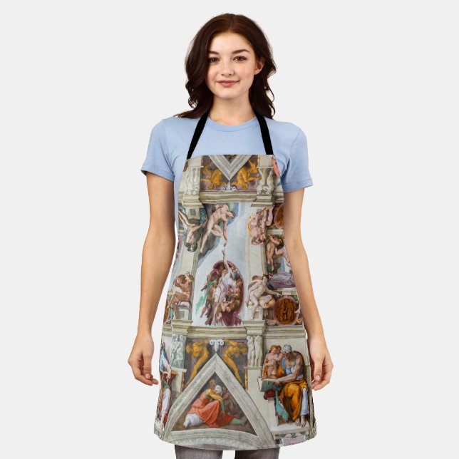 Sistine Chapel Michelangelo - Vatican, Rome, Italy Apron (Worn)