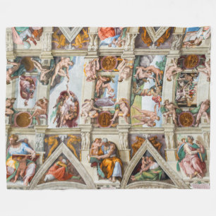 Sistine Chapel Michelangelo - Vatican, Rome, Italy Fleece Blanket