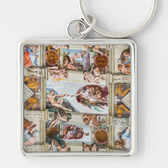 Sistine Chapel Michelangelo - Vatican, Rome, Italy Keychain (Front)
