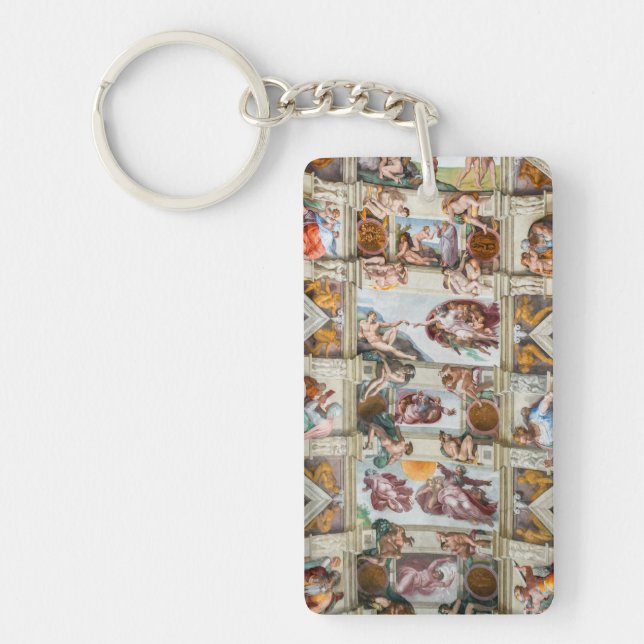 Sistine Chapel Michelangelo - Vatican, Rome, Italy Keychain (Front)