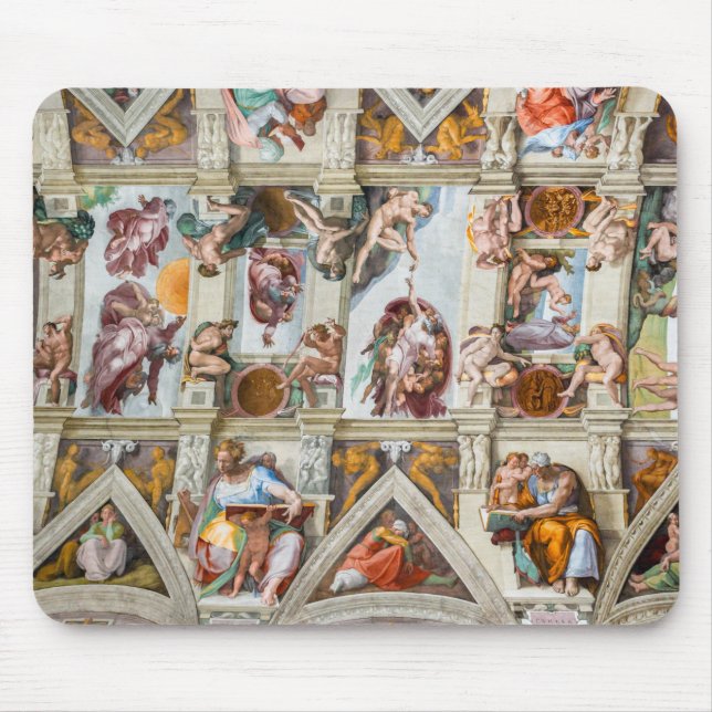 Sistine Chapel Michelangelo - Vatican, Rome, Italy Mouse Pad (Front)