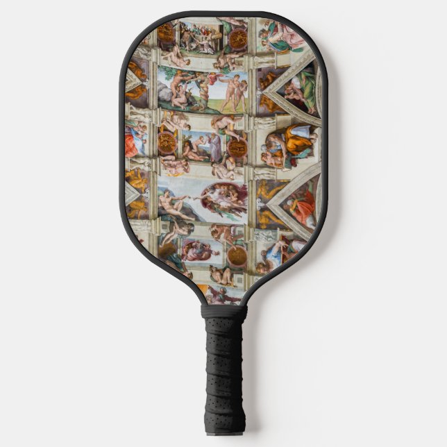 Sistine Chapel Michelangelo - Vatican, Rome, Italy Pickleball Paddle (Front)
