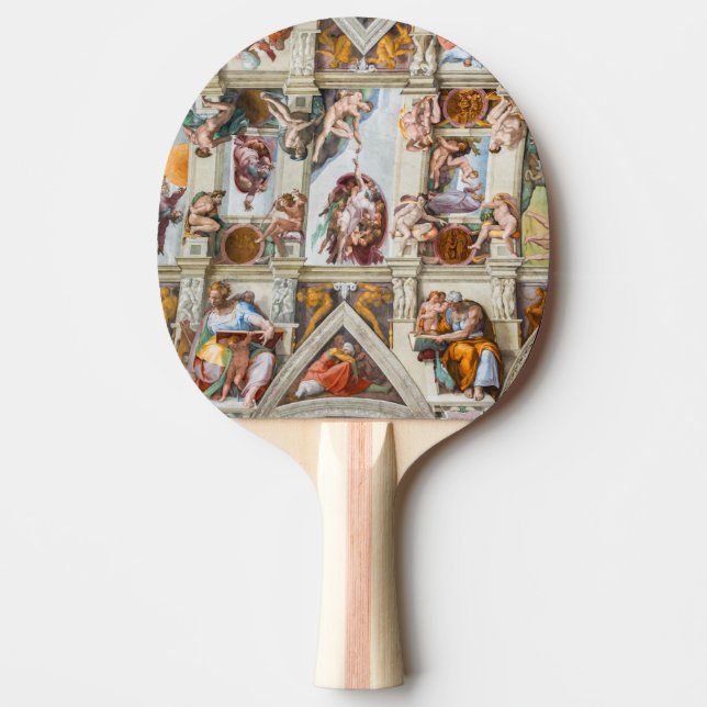 Sistine Chapel Michelangelo - Vatican, Rome, Italy Ping Pong Paddle (Front)