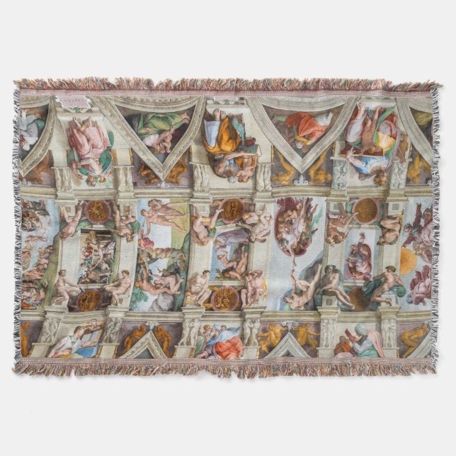 Sistine Chapel Michelangelo - Vatican, Rome, Italy Throw Blanket (Front)