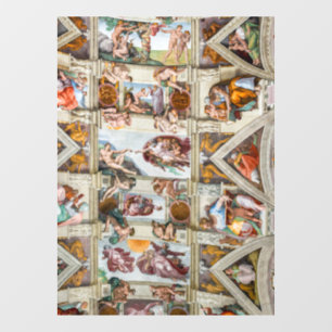 Sistine Chapel Michelangelo - Vatican, Rome, Italy Window Cling