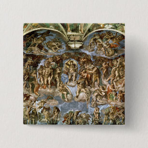 Sistine Chapel: The Last Judgement, 1538-41 2 Inch Square Button