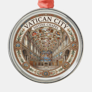 Sistine Chapel Vatican City Metal Ornament