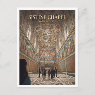 Sistine Chapel Vatican City Travel Postcard
