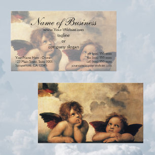 Sistine Madonna Angels by Raphael Raffaello Business Card