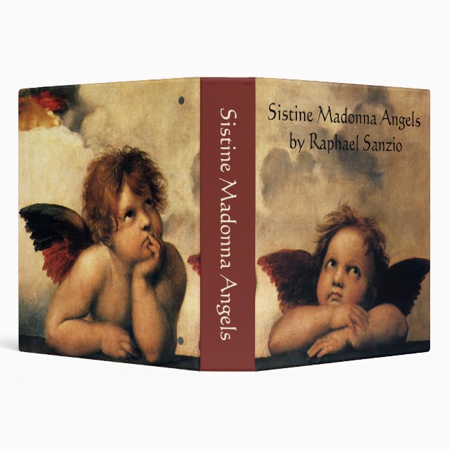 Sistine Madonna Angels by Raphael Sanzio Binder (Background)