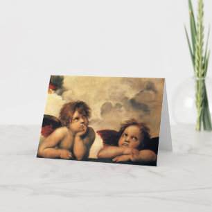Sistine Madonna Angels by Raphael Sanzio Card