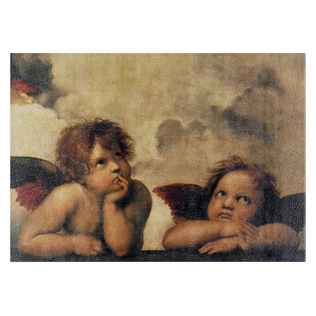 Sistine Madonna Angels by Raphael Sanzio Cutting Board (Front)