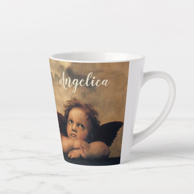 Sistine Madonna Angels by Raphael Sanzio Latte Mug (Right)