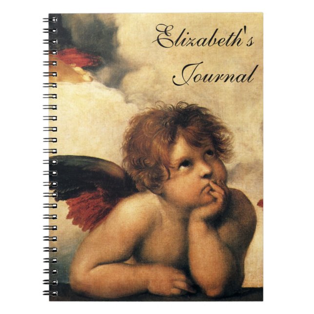 Sistine Madonna Angels by Raphael Sanzio Notebook (Front)