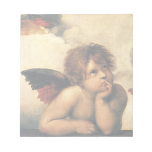 Sistine Madonna Angels by Raphael Sanzio Notepad