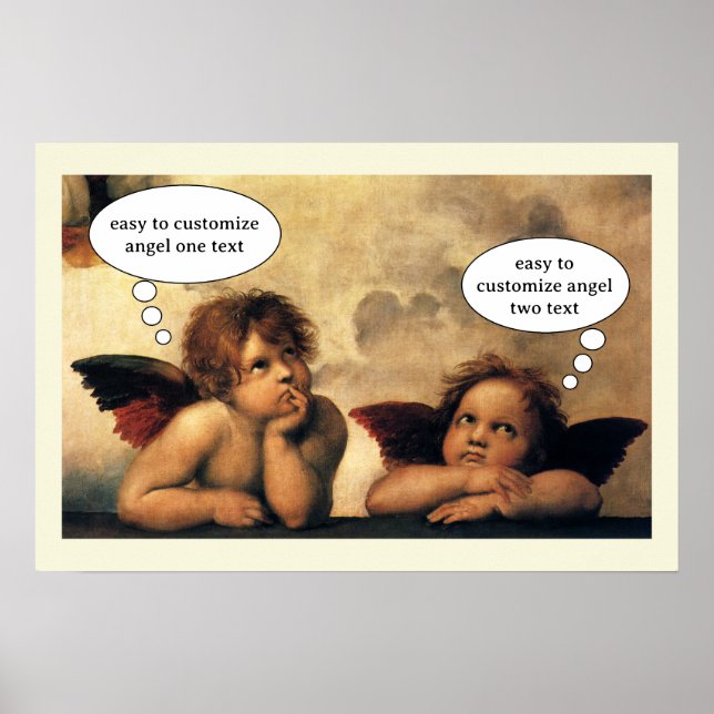 Sistine Madonna Angels by Raphael Sanzio Poster (Front)